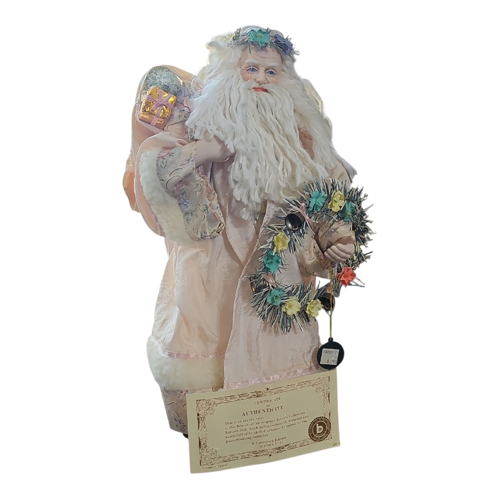 Brinn Collectible Porcelain Christmas Romance Santa 16" Item PX-672 With Cert